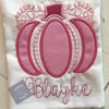Monogrammed Pumpkin Shirt- Girls Pink Pumpkin Shirt -monogrammed thanksgiving Shirt