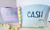 Monogrammed Seersucker Easter Baskets - Quick Ship Easter Baskets- Monogrammed Easter Baskets