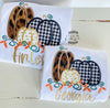 Monogrammed Pumpkin Shirt- pumpkin patch shirt-monogrammed thanksgiving Shirt- kids pumpkin shirt- leopard print pumpkin