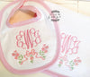Bib & Burp Cloth  Set - Baby Shower Gift - Monogrammed Bib - Monogrammed Girls gift - Baby Gift - Boutique Baby Gift
