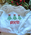 Monogrammed Christmas sweatshirt - Holiday shirt- girls Christmas shirt- Embroidered Christmas Shirt - Christmas Sweater
