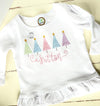 Monogrammed Christmas tree Shirt- Holiday shirt- girls Christmas shirt- Embroidered Christmas Shirt - Christmas Tree Farm