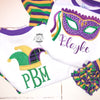 Monogrammed Mardi Gras Shirt - Mardi Gras Embroidery Shirt - Mardi Gras mask shirt- boutique Mardi gras