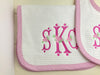 Baby girl embroidered Burp Cloth - Baby Shower Gift - Monogrammed Girls gift - Baby Gift - Boutique Baby Gift