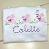 Girls Monogram Easter Shirt - Easter Shirt - Easter Embroidery  shirt - Kids Easter Shirt