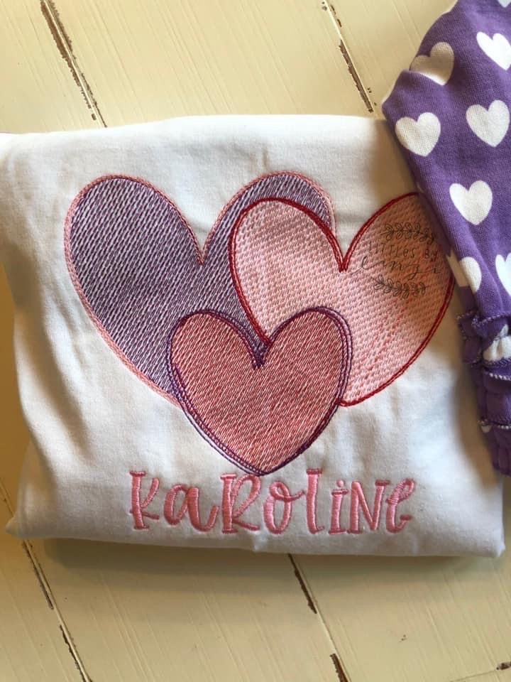 Valentine’s Day Monogram Shirt - Valentine's Shirts Monogrammed - Rainbow Valentine's Shirts - Girls Monogram Valentines