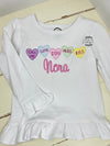 Candy Heart Valentine Embroidery Shirt - Valentine's Shirts Monogrammed - Valentine's Hearts Shirts - Girls Monogram Valentines