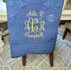 Monogrammed Baby Quilt - heirloom Quilt- Baby Shower Gift- Baby Boy Gift- Monogram Quilts- Baby Blanket- Personalized Blanket- Crib blanket