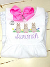 Girls Easter Shirt -Monogram Easter Shirt - Easter Embroidery  shirt - Kids Easter Shirt