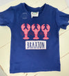 Kids Crawfish Boil Shirt - Crawfish Boil Monogram Shirt - Crawfish Embroidery  shirt - Kids Crawfish Shirt