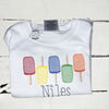 Summer Popsicle Monogram Shirt - Popsicle Embroidery shirt - Kids Summer Popsicle Shirt-boys summer monogram tee