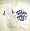 Puppy Monogram Burp Cloth Set