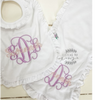 Ruffle Bib & Burp Cloth Set